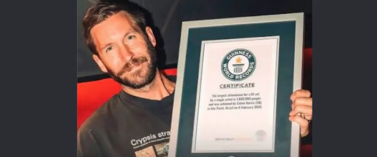 Calvin Harris entre au Guinness avec 1,6 million de fans à São Paulo