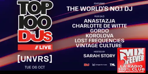TOP 100 DJ 2026 Mardi 6 Octobre 2026