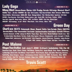 Coachella 2025 : Lady Gaga, Green Day, Post Malone et Travis Scott en têtes d'affiche !